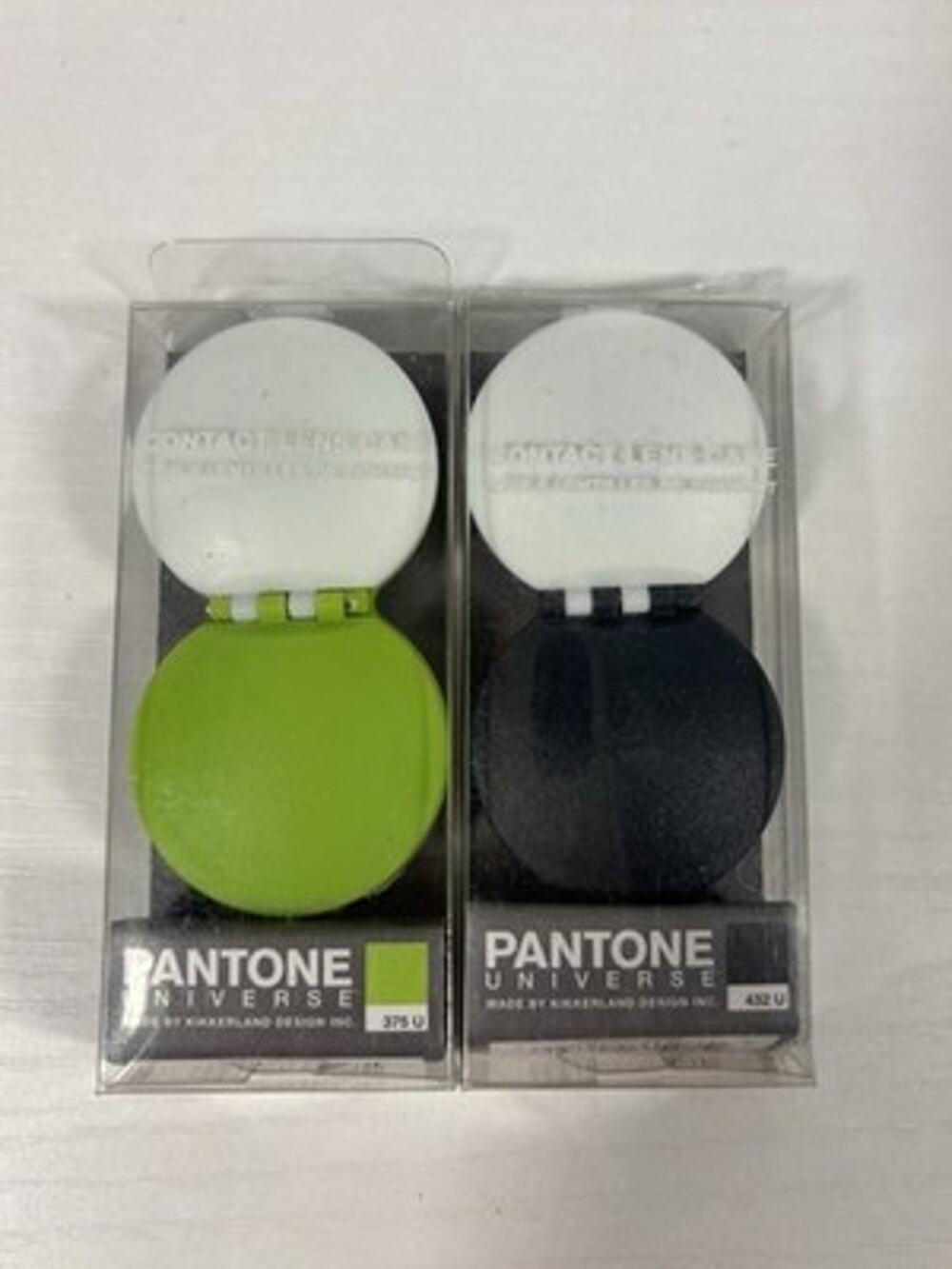 NEW! Pantone Universe Kikkerland Contact Lens Cases 109 U 432 U NOS Lot of 2